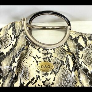 Dolce & Gabbana vintage snakeskin bag y2k ring handles